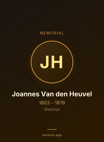 Memorial portrait of Joannes Van den Heuvel