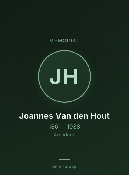 Memorial portrait of Joannes Van den Hout