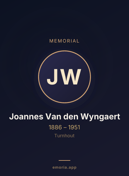 Memorial portrait of Joannes Van den Wyngaert