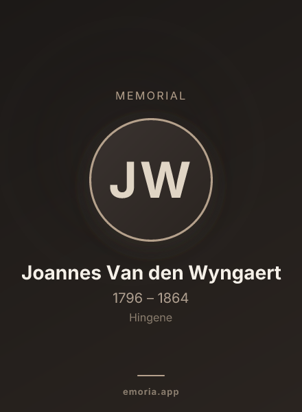 Memorial portrait of Joannes Van den Wyngaert
