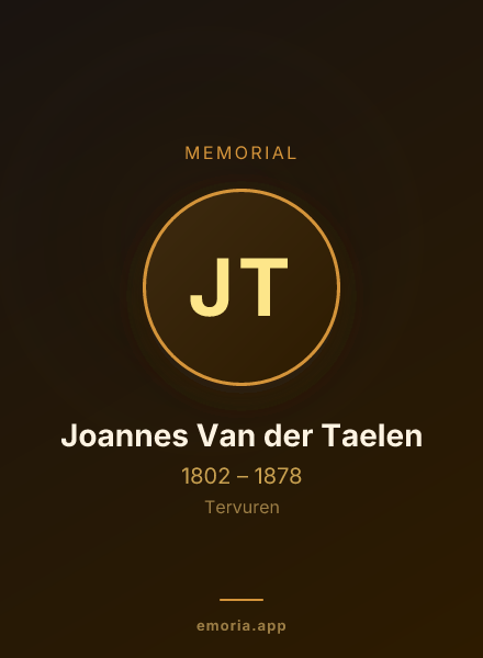 Memorial portrait of Joannes Van der Taelen