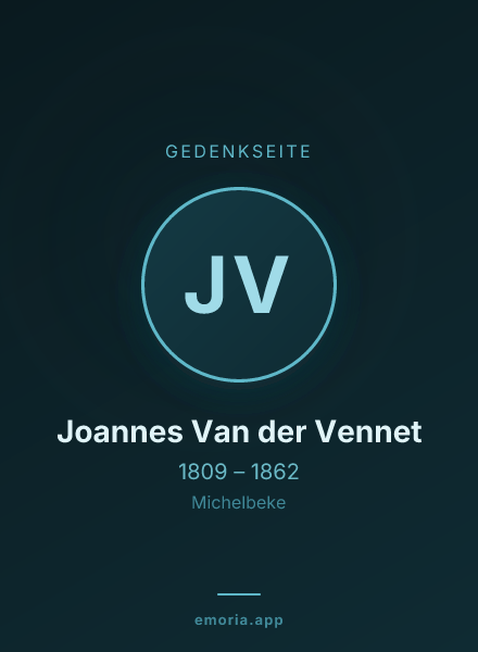 Gedenkportrait von Joannes Van der Vennet