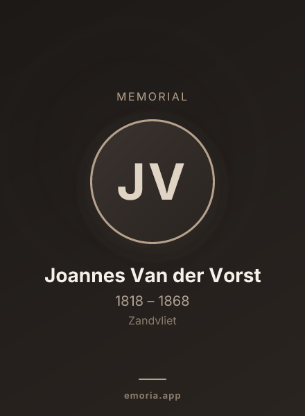Memorial portrait of Joannes Van der Vorst
