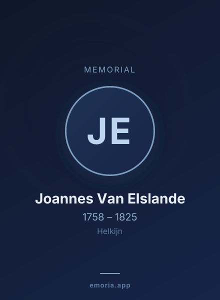Memorial portrait of Joannes Van Elslande