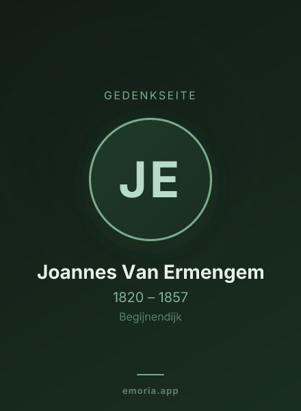 Gedenkportrait von Joannes Van Ermengem