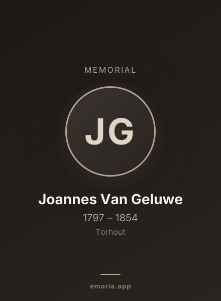 Memorial portrait of Joannes Van Geluwe