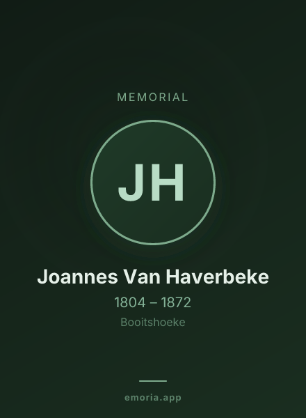 Memorial portrait of Joannes Van Haverbeke