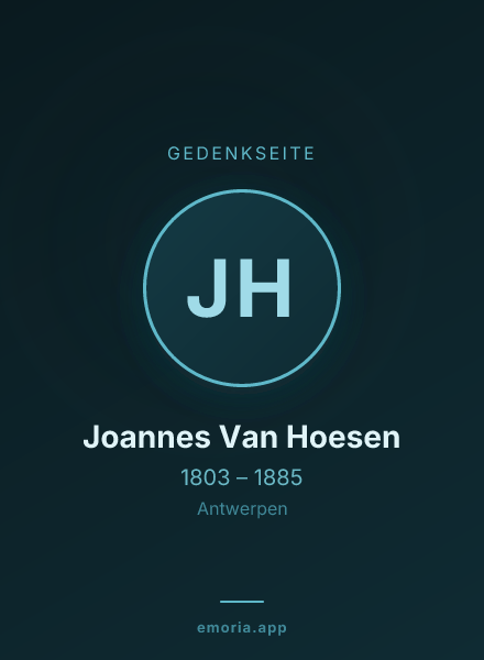 Gedenkportrait von Joannes Van Hoesen