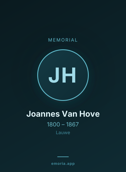 Memorial portrait of Joannes Van Hove