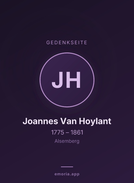 Gedenkportrait von Joannes Van Hoylant