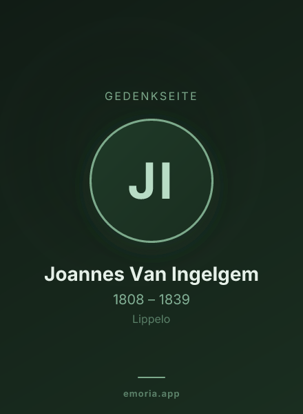 Gedenkportrait von Joannes Van Ingelgem