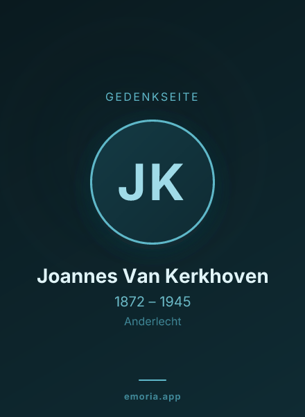 Gedenkportrait von Joannes Van Kerkhoven
