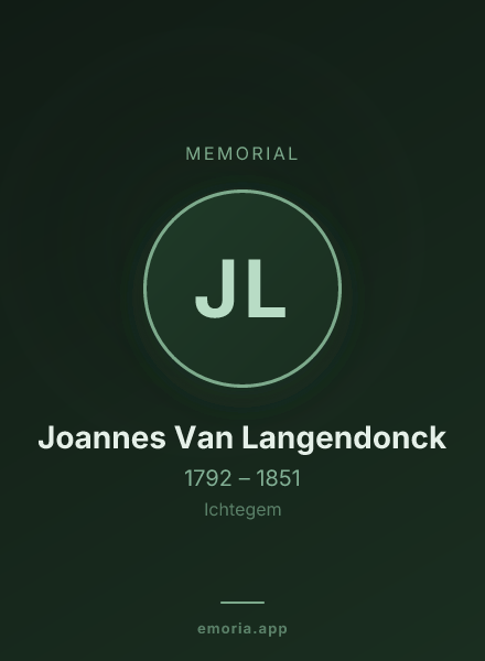 Memorial portrait of Joannes Van Langendonck