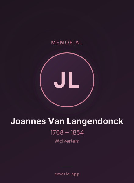 Memorial portrait of Joannes Van Langendonck