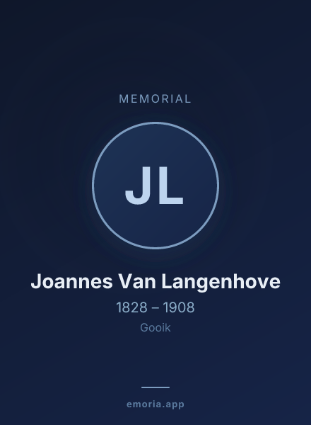 Memorial portrait of Joannes Van Langenhove