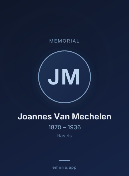 Memorial portrait of Joannes Van Mechelen
