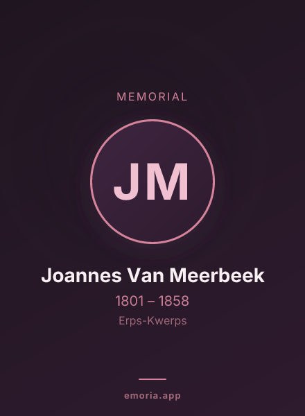 Memorial portrait of Joannes Van Meerbeek