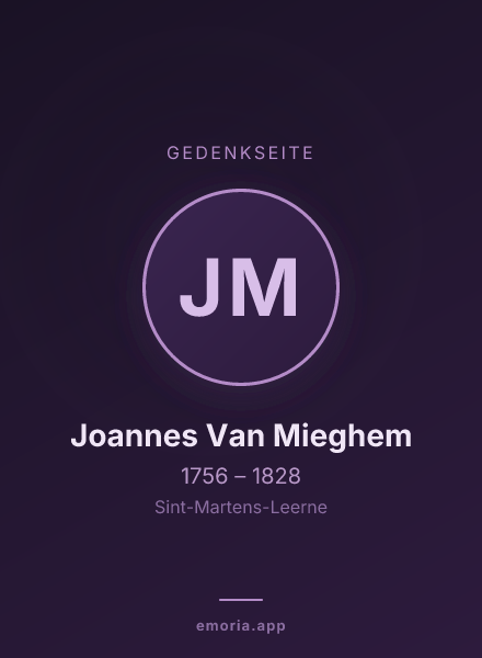 Gedenkportrait von Joannes Van Mieghem