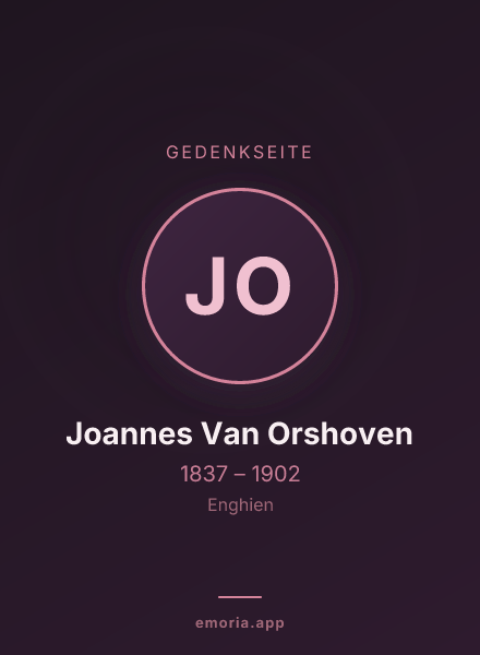 Gedenkportrait von Joannes Van Orshoven