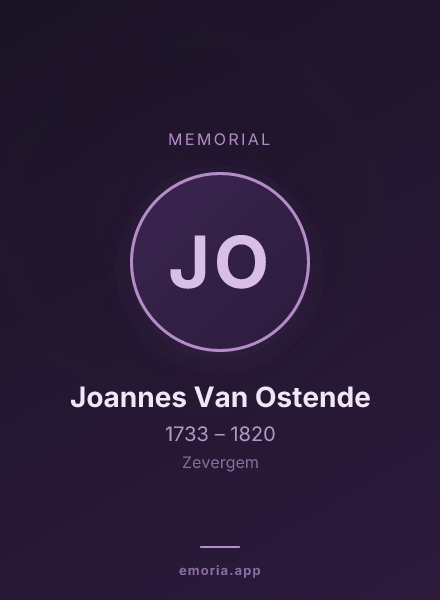 Memorial portrait of Joannes Van Ostende