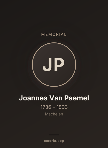 Memorial portrait of Joannes Van Paemel