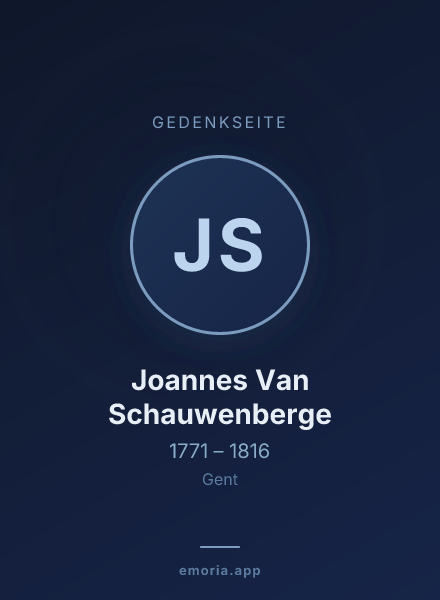 Gedenkportrait von Joannes Van Schauwenberge