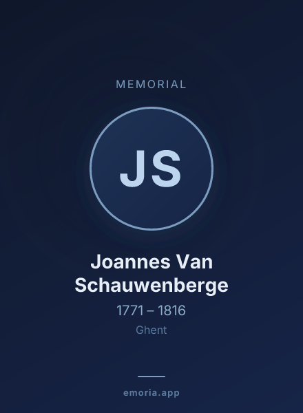 Memorial portrait of Joannes Van Schauwenberge