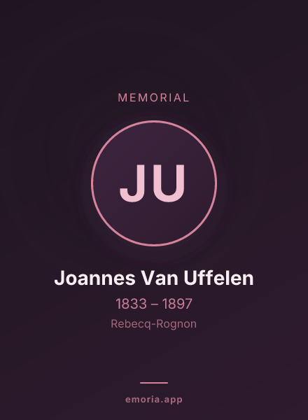 Memorial portrait of Joannes Van Uffelen