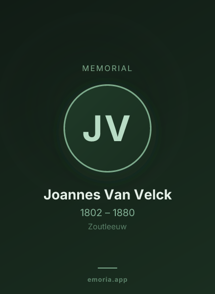 Memorial portrait of Joannes Van Velck