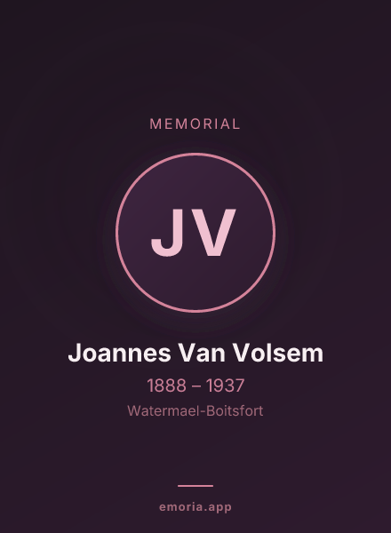 Memorial portrait of Joannes Van Volsem
