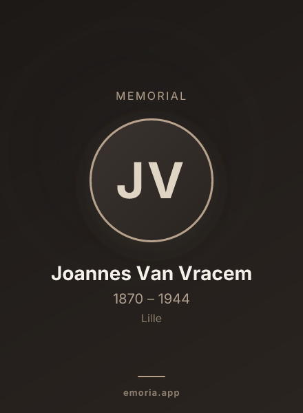 Memorial portrait of Joannes Van Vracem
