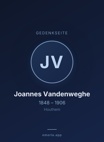 Gedenkportrait von Joannes Vandenweghe