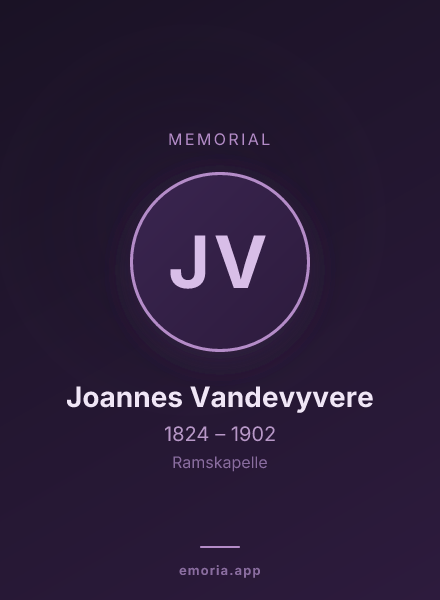 Memorial portrait of Joannes Vandevyvere
