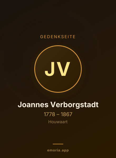 Gedenkportrait von Joannes Verborgstadt