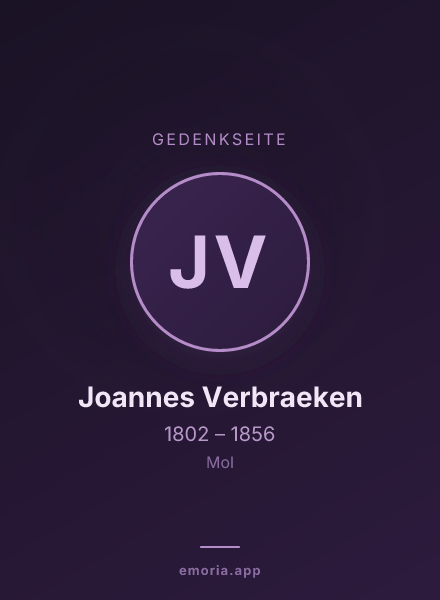 Gedenkportrait von Joannes Verbraeken
