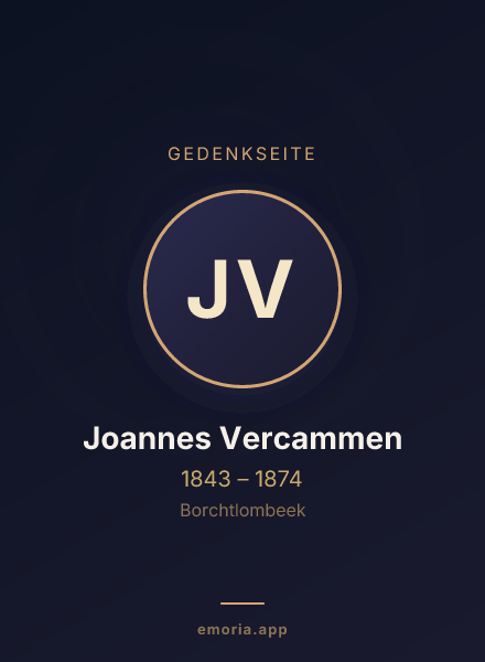 Gedenkportrait von Joannes Vercammen