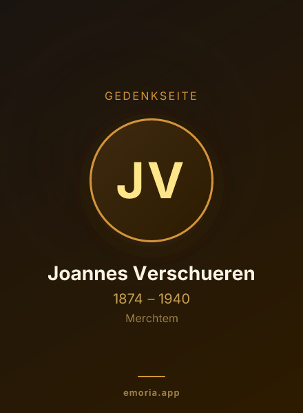 Gedenkportrait von Joannes Verschueren