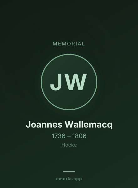 Memorial portrait of Joannes Wallemacq
