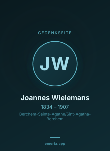 Gedenkportrait von Joannes Wielemans