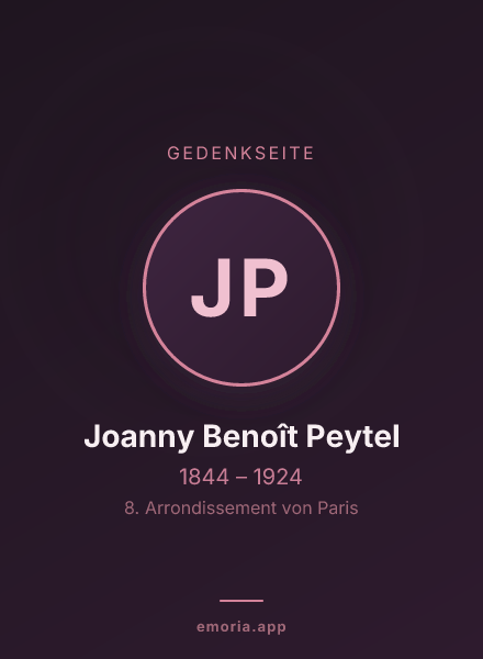 Gedenkportrait von Joanny Benoît Peytel