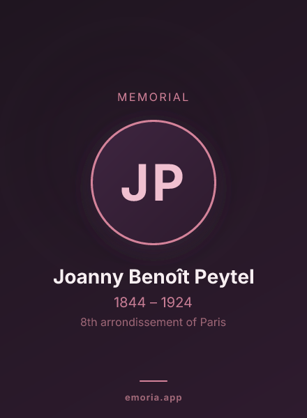 Memorial portrait of Joanny Benoît Peytel