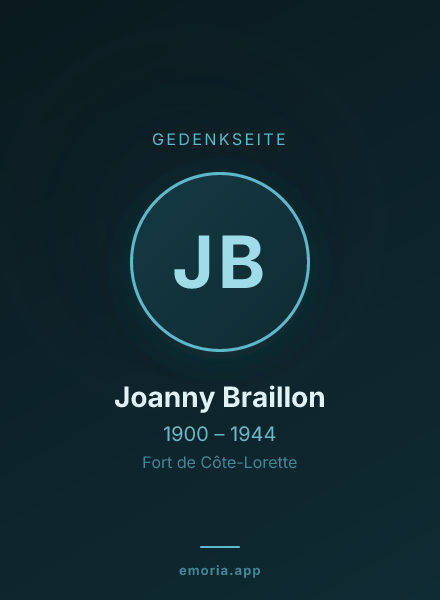 Gedenkportrait von Joanny Braillon