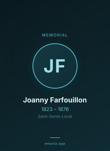 Memorial portrait of Joanny Farfouillon