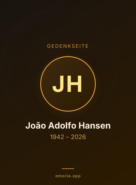 Gedenkportrait von João Adolfo Hansen