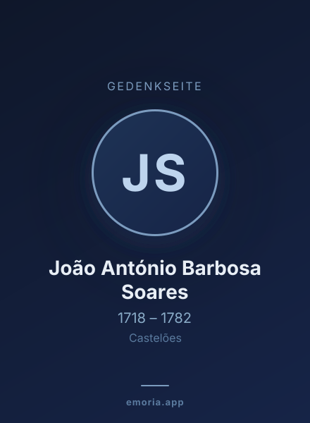 Gedenkportrait von João António Barbosa Soares