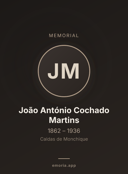 Memorial portrait of João António Cochado Martins