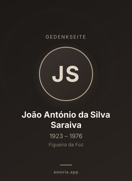 Gedenkportrait von João António da Silva Saraiva