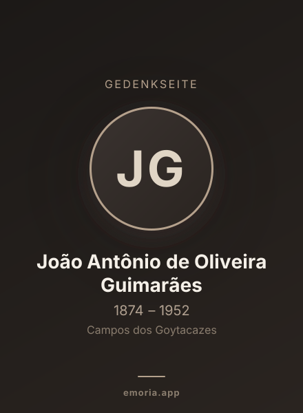 Gedenkportrait von João Antônio de Oliveira Guimarães