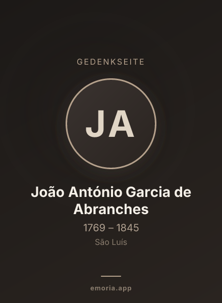 Gedenkportrait von João António Garcia de Abranches