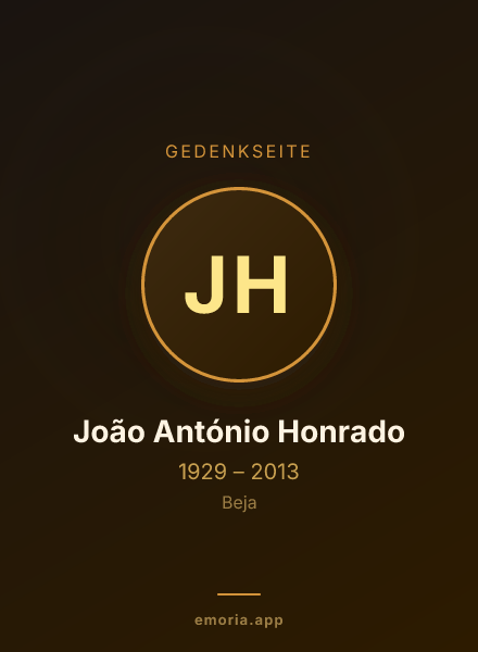 Gedenkportrait von João António Honrado